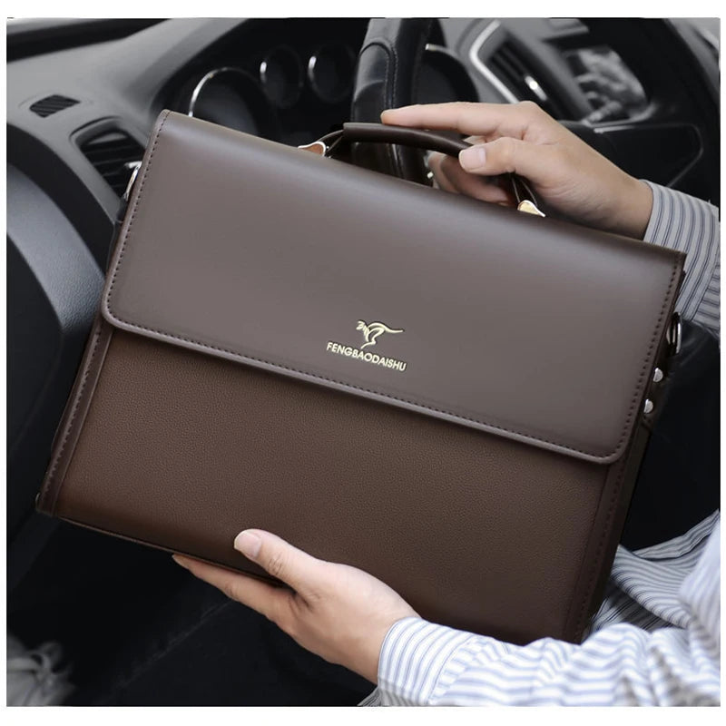 Luxury Men's Designer Briefcase – Stylish Business Shoulder Bag for Work & Office Use