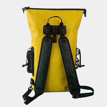 Fully Waterproof Rolltop Backpack with Front & Side Pockets – Durable Outdoor Bag for Boating, Kayaking & Cycling