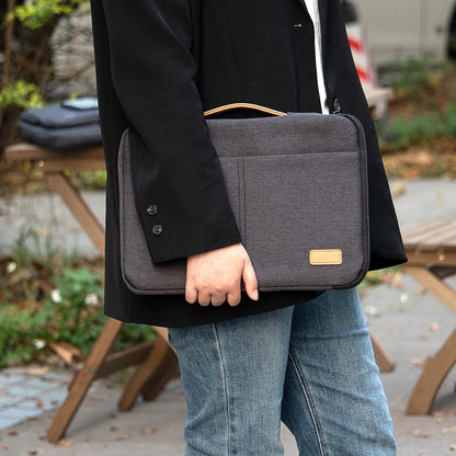 Classic Water-Resistant Laptop Sleeve with Extra Pockets – Slim & Protective Design