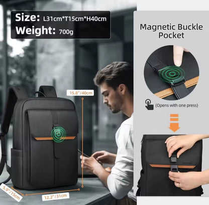 Laptop Backpack with 15.6" Compartment – Waterproof Flap Design, Multiple Pockets & Ultralight Daypack for Travel, Work & Everyday Use